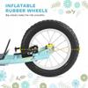 Aosom Youth Scooter Front and Rear Caliper Dual Brakes 12-Inch Inflatable Front Wheel Ride On Toy for Adult Age 5+, Blue view 4