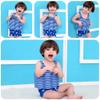 Kids Boy Girls Toddler Floatation Swimsuit with Adjustable Buoyancy Baby Summer Training Float Suit Swim Vest Life Jacket Floating One Piece Swimwear Safety Pool Bathing Suit Swimming Blue 2-3T view 2
