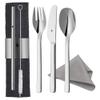 WMF my2Go 8-Piece Cutlery Set, Outdoor Travel Cutlery, Camping Cutlery with Case, Hiking Cutlery, Environmentally Friendly, Straw, Cleaning Brush, Gift view 1
