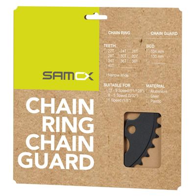 M-Wave Unisex_Adult 830850 Chain Ring, Black, 20 x 20 x 1 cm