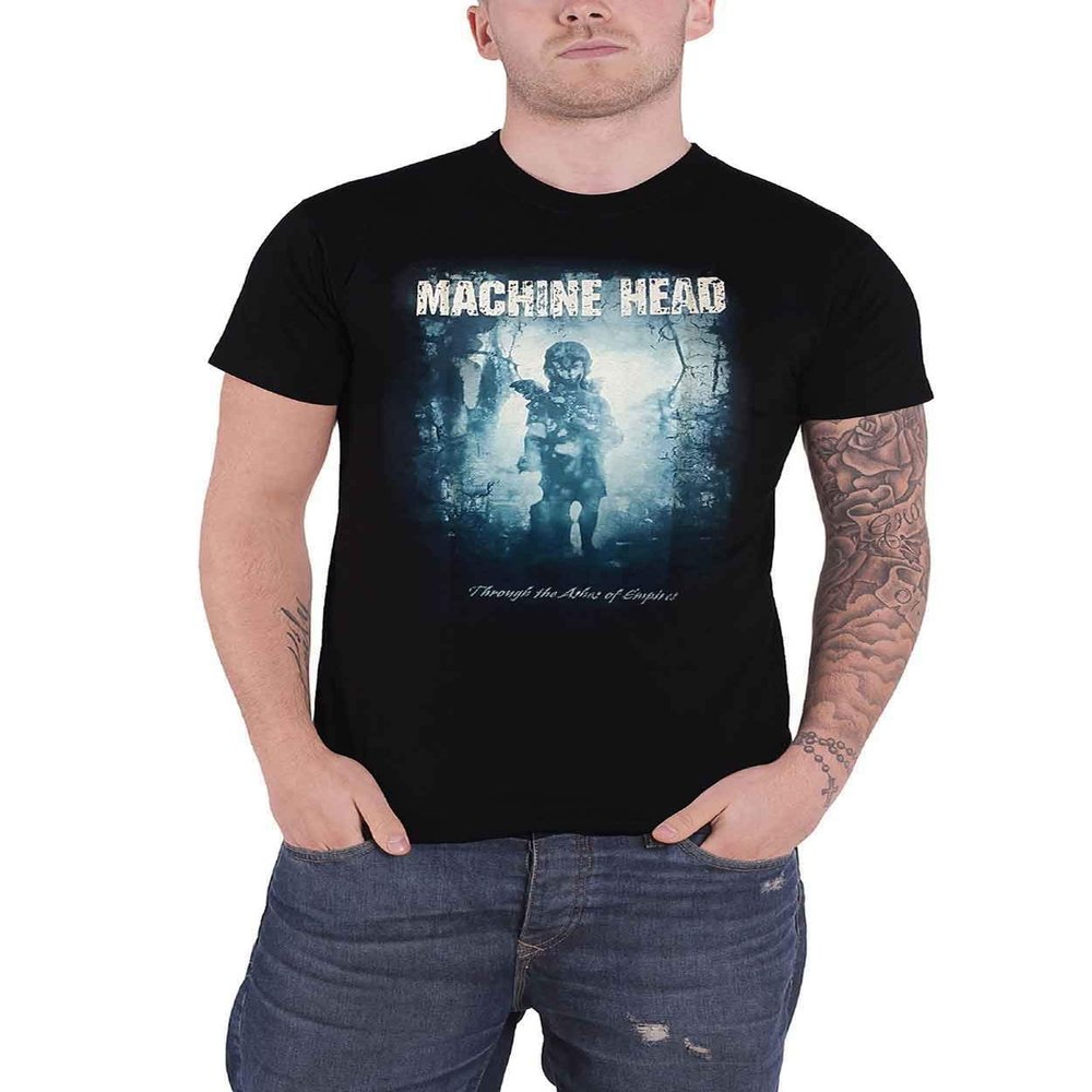 Machine Head T Shirt Through The Ashes Of Empires Band Logo Official Mens Black Size S