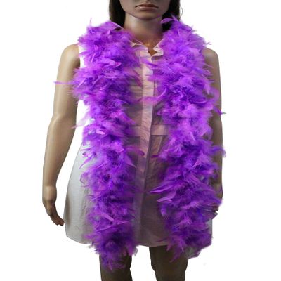Flydreamfeathers 40 Gram 72" Long, Turkey Chandelle Feather Boa, Dancing Wedding Crafting Party Dress Up, Halloween Costume Decoration (Light Purple Color)
