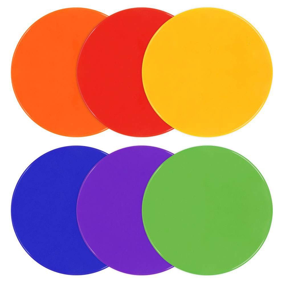 TuXHui Spot Markers 9 Inch 10 Inch Non Slip Rubber Agility Markers Flat Field Cones Floor Dots for Soccer Basketball Sports Speed Agility Training and Drills