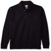 Dickies Boys Long Sleeve Pique Polo Shirt, Knit Black, X-Small US view 1