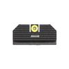 Night Fision Costa Ludus Night Sight Set Compatible with Glock 17/19/22-28/31-35/37-41/45/48 - Yellow Front Ring, Rear Sight with Horizontal Tritium Bar view 1