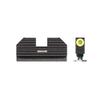 Night Fision Costa Ludus Night Sight Set Compatible with Glock 17/19/22-28/31-35/37-41/45/48 - Yellow Front Ring, Rear Sight with Horizontal Tritium Bar view 2