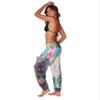 INGEAR Smocked Boho Harem Pants for Women - Hippie Bohemian Casual Gypsy Print, Ideal Yoga Pant - Baggy Harem Pants view 3