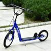 Aosom Youth Scooter Kick Scooter for Kids 5+ with Adjustable Handlebar 16" Front and 12" Rear Dual Brakes Inflatable Wheels, Blue view 2