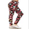 JGAX-R993-1X Donut Party Print Jogger Pants w/Pockets, 1X view 1