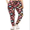 JGAX-R993-1X Donut Party Print Jogger Pants w/Pockets, 1X view 2