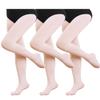 90 Denier Pink Women Ballet Tights Footed Dance Pantyhose Opaque 3 Pairs view 1