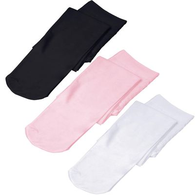90 Denier Pink Women Dance Tights Footed Dance Pantyhose Opaque 3 Pairs