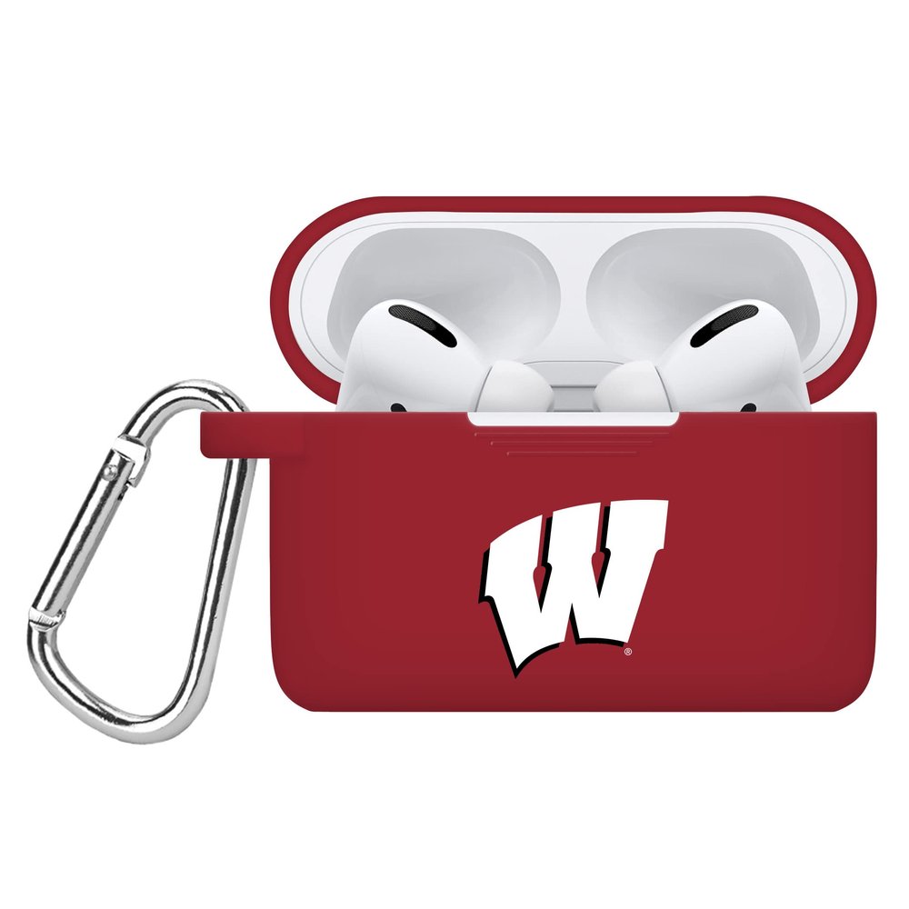 AFFINITY BANDS Wisconsin Badgers Silicone Case Cover Compatible with Apple AirPods Pro (Crimson)