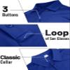 TACVASEN Men's Long Sleeve Polo Shirts Quick Dry Tactical Golf Collared Lightweight Work Breathable Moisture Wicking Outdoor Blue 2XL view 3