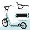 Aosom Youth Scooter, Teens Kick Scooter, Adjustable Handlebar Ride On Toy for 5+ with 16" Front and 12" Rear Dual Brakes Inflatable Wheels, Blue view 4