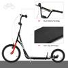 Aosom Youth Scooter, Teens Kick Scooter, Adjustable Handlebar Ride On Toy for 5+ w/Front and Rear Dual Brakes Inflatable Wheels, Black view 3