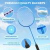 HIRALIY Badminton Rackets Set for Backyards, Badminton Set, Includ 4 Rackets, 12 Birdies, 1 Carrying Bag, 4 Grip Tapes, Outdoor Game for Adult Family Beginner (4 Player(4 Racket 12 Birdies)) view 2