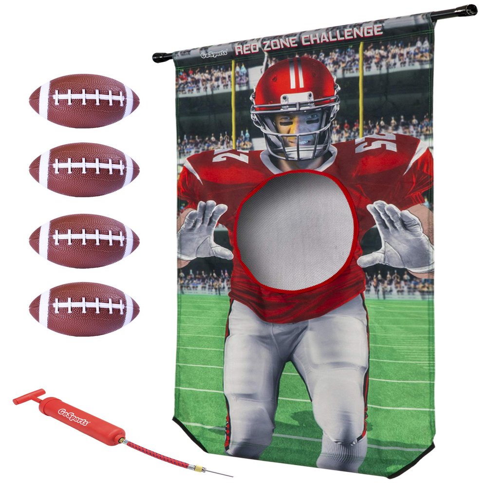 GoSports Football & Baseball Toss Games Available in Football Red Zone Challenge or Baseball Pro Pitch Challenge Choose Between Backyard Toss or Door Hang Targets