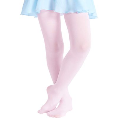 90 Denier Girls Ballet Pink Tights Opaque Footed Dance Leggings
