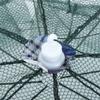 Automatic Umbrella Portable Folded Fishing Net Umbrella Shaped Shrimp Net Crab Baits Cast Mesh Automatic Fishing Accessories for Fisherman 16 Holes Green view 2