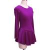 Ice Figure Skating Dress Girls Classic Velvet Open Back Skirt Training Dance Dress Competition Purple view 2