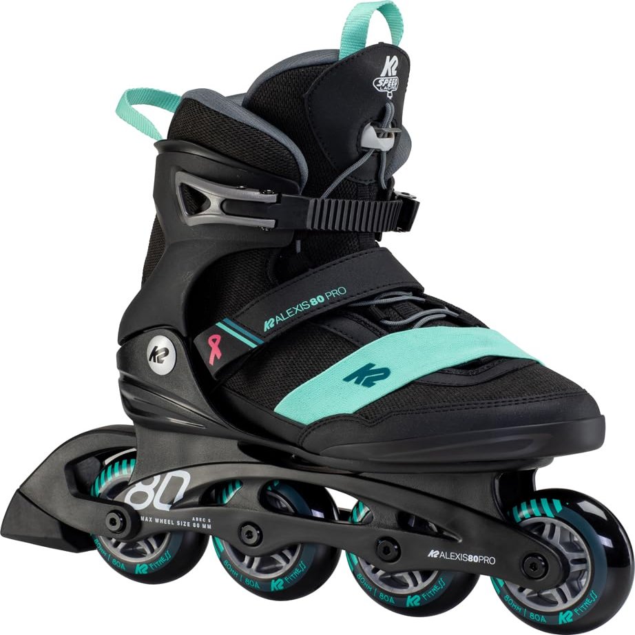 K2 Skate Alexis 80 Pro, Black_Teal, 7