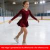 Ice Figure Skating Dress Girls Classic Velvet Open Back Skirt Training Dance Dress Competition Purple view 3