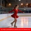 Ice Figure Skating Dress Girls Classic Velvet Open Back Skirt Training Dance Dress Competition Red view 2