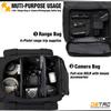 DBTAC Gun Range Bag Large | Tactical 4+ Pistol Shooting Range Duffle Bag for Handguns and Ammo with 2X Removable Hook & Loop Divider for DSLR | US Flag Patch Included (Charcoal Camo) view 4
