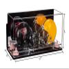 Better Display Cases Acrylic Double Mini - Miniature (not Full Size) Football Helmet or Mini Goalie Mask Display Case with Mirror Case, Pink Risers, Wall Mount and Black Base (A019/V46) view 2