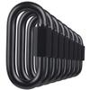 BEWISHOME D Shape Locking Carabiner, Black Quick Links,8 PCS Chain Links, Heavy Duty Chain Connector,Black,HDK04H view 1