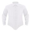 Hularka Mens One-Piece Turn-Down Collar Buttons Long Sleeves Shirts Top Bodysuit Jumpsuit Underwear White Large view 1