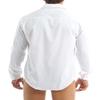 Hularka Mens One-Piece Turn-Down Collar Buttons Long Sleeves Shirts Top Bodysuit Jumpsuit Underwear White Large view 4