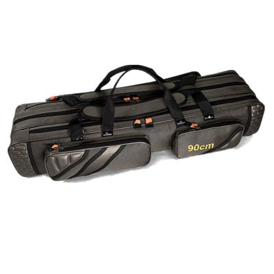 UNISTRENGH 3 Layers Portable Folding Fishing Rod Carrier Reel Case Bags Fish Pole Tools Storage Bag Case Pro Gear Tackle (3 layers/80cm(31.5inch))
