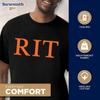 Barnesmith Rochester Institute of Technology Tigers Short Sleeve Adult Unisex T-Shirt, Classic, Black, X-Large view 3