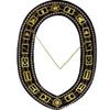Blue Lodge Working Tools - Rhinestones Chain Collar - Gold/Silver on Blue + Free Case (Gold) view 1
