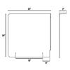 SOURCEONE.ORG Acrylic Urinal Safety Divider Clear, White Or Black 22 x 24 (White, 22 x 24) view 2
