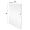 SOURCEONE.ORG Acrylic Urinal Safety Divider Clear, White Or Black 22 x 24 (White, 22 x 24) view 3