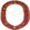 Chain Collar with Rhinestones - Gold/Silver on Red Velvet + Free Case (Silver) view 1
