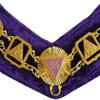 33rd Degree - Masonic Regalia Chain Collar - Gold/Silver on Purple + Free Case (Silver) view 2