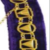 33rd Degree - Masonic Regalia Chain Collar - Gold/Silver on Purple + Free Case (Silver) view 3