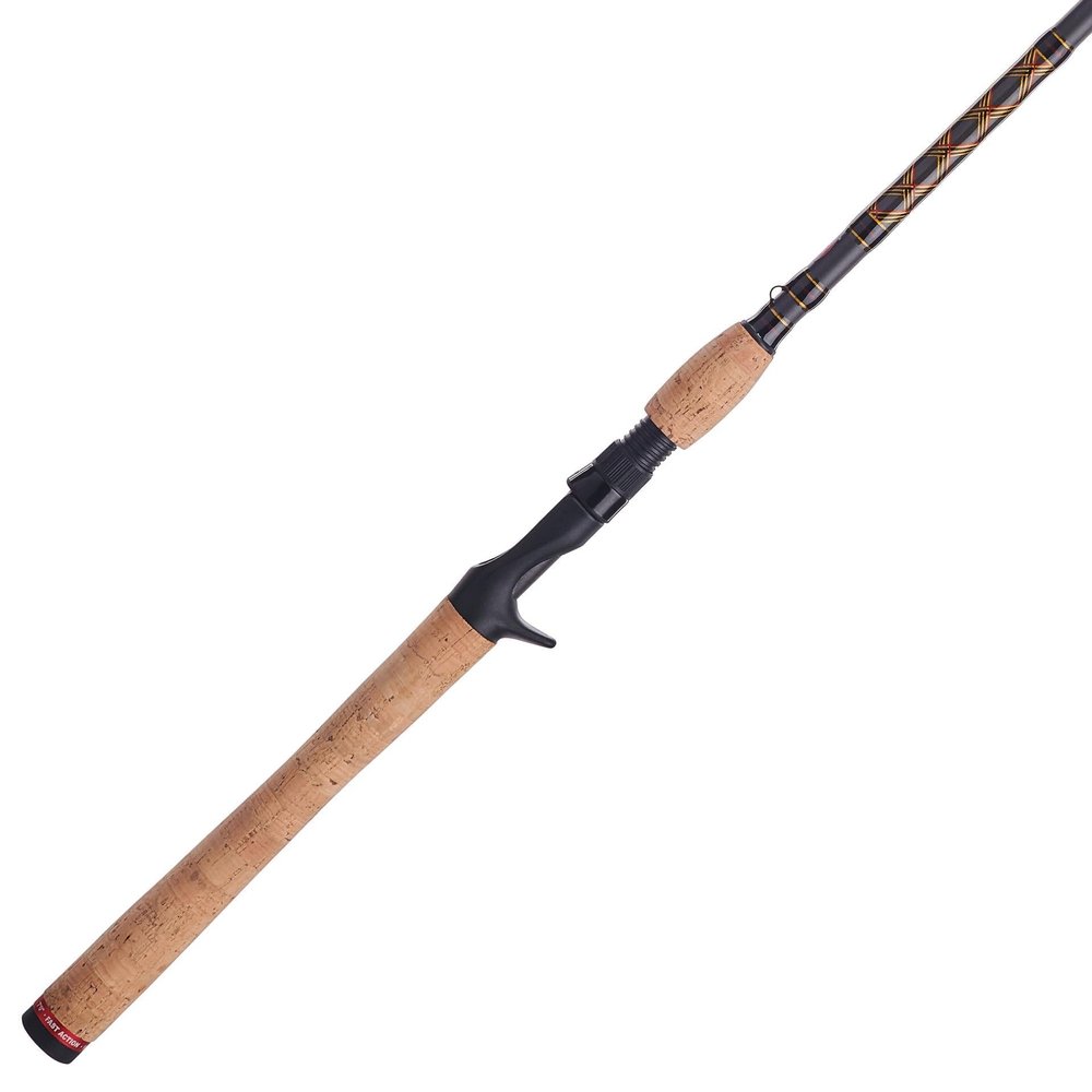PENN Squadron III 7 Inshore Casting Rod; 1-Piece Fishing Rod, 10-17lb Line Rating, Medium Rod Power, Fast Action, 1/4-1 oz. Lure Rating, titanium/red/gold