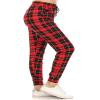 Leggings Depot Women's High Waist Print Jogger Track Pants with Pockets-S650, Holiday Plaid, Large view 1