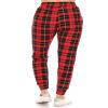 Leggings Depot Women's High Waist Print Jogger Track Pants with Pockets-S650, Holiday Plaid, Large view 3