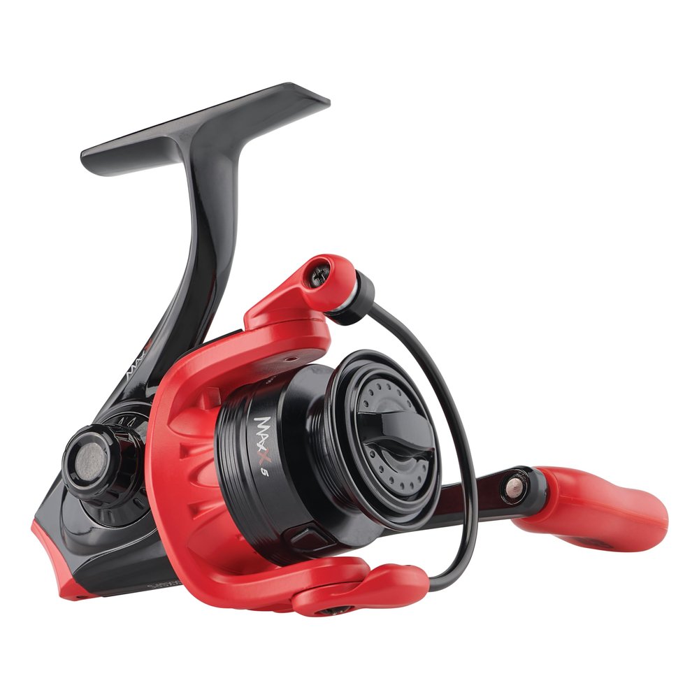 Abu Garcia Max Pro Spinning Reel, Size 5, Right/Left Handle Position, Felt Front Drag for Smooth Operation, Saltwater or Freshwater Fishing Reel, Graphite Frame Grey