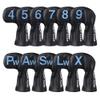 Craftsman Golf 11pcs /Set Leather Black Iron Covers Headcover with Large Blue No. Custom Version with Your Name (Custom) view 1