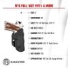 1791 GUNLEATHER 1911 Paddle Holster - Optic Ready OWB CCW Leather Gun Holster for Belts - Right Handed - Fits 1911 Models with 4" and 5" Barrels view 3