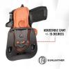 1791 GUNLEATHER P320c Paddle Holster - Optic Ready OWB CCW Leather Holster for Belts - Right Handed - HK VP9sk, P2000, 45c, SIG P229c and Most compacts w. Rails view 2