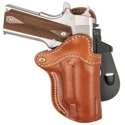 1791 GUNLEATHER 1911 Paddle Holster - Optic Ready OWB CCW Leather Gun Holster for Belts - Right Handed - Fits 1911 Models with 4" and 5" Barrels