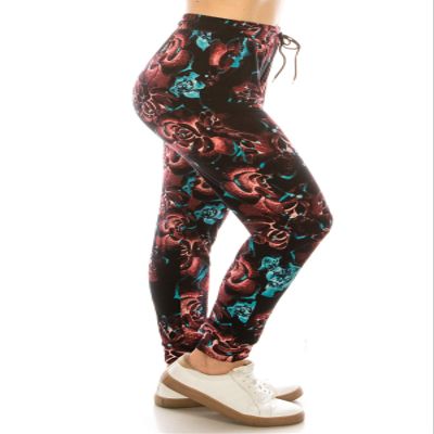 Leggings Depot JGA-R701-S My Enigma Print Jogger Track Pants w/Pockets, Small